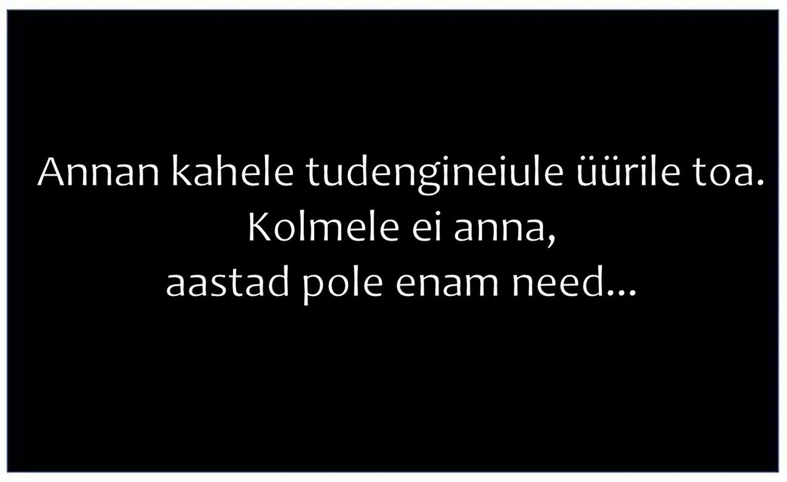 Annan kahele tudengineiule üürile toa!