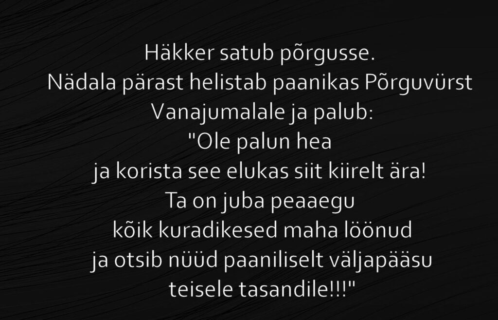 Häkker satub põrgusse