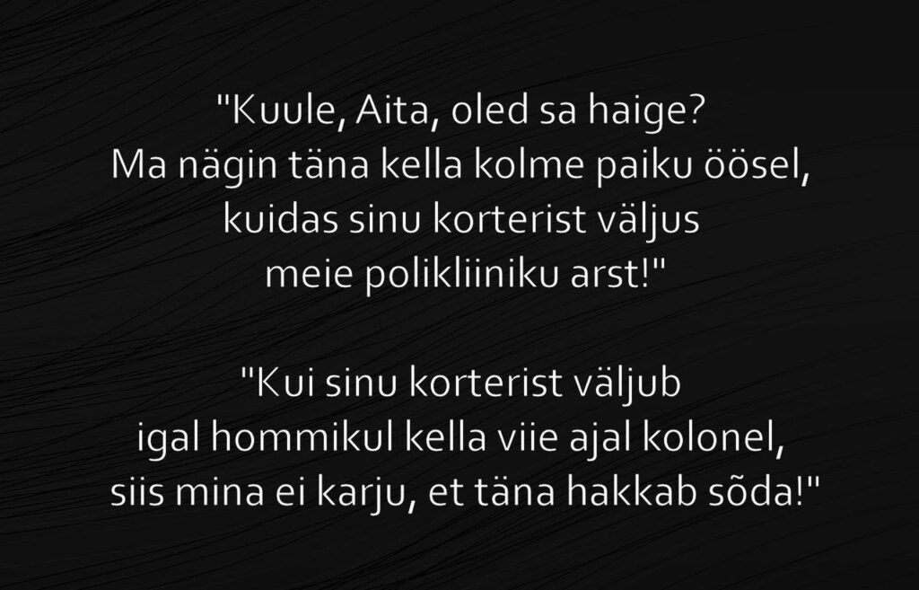 Kuule, Aita, oled sa haige?