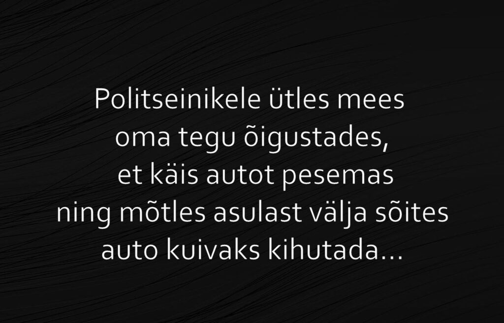 Mees käis autot pesemas