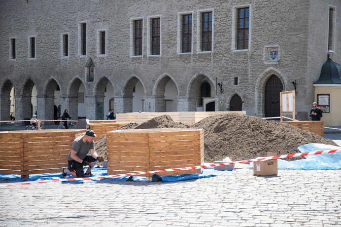Raekoja platsi rajatavat ajutist parki saab hiljem mujal Tallinnas kasutada
