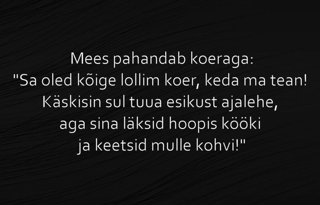 Sa oled kõige lollim koer