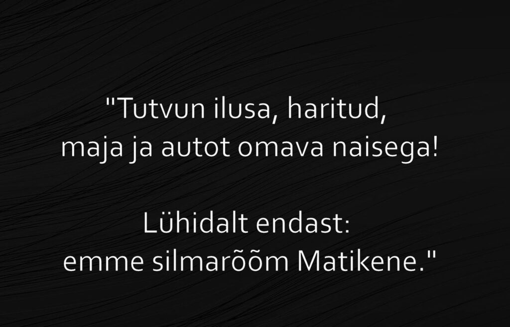 Tutvun ilusa, haritud, maja ja autot omava naisega!