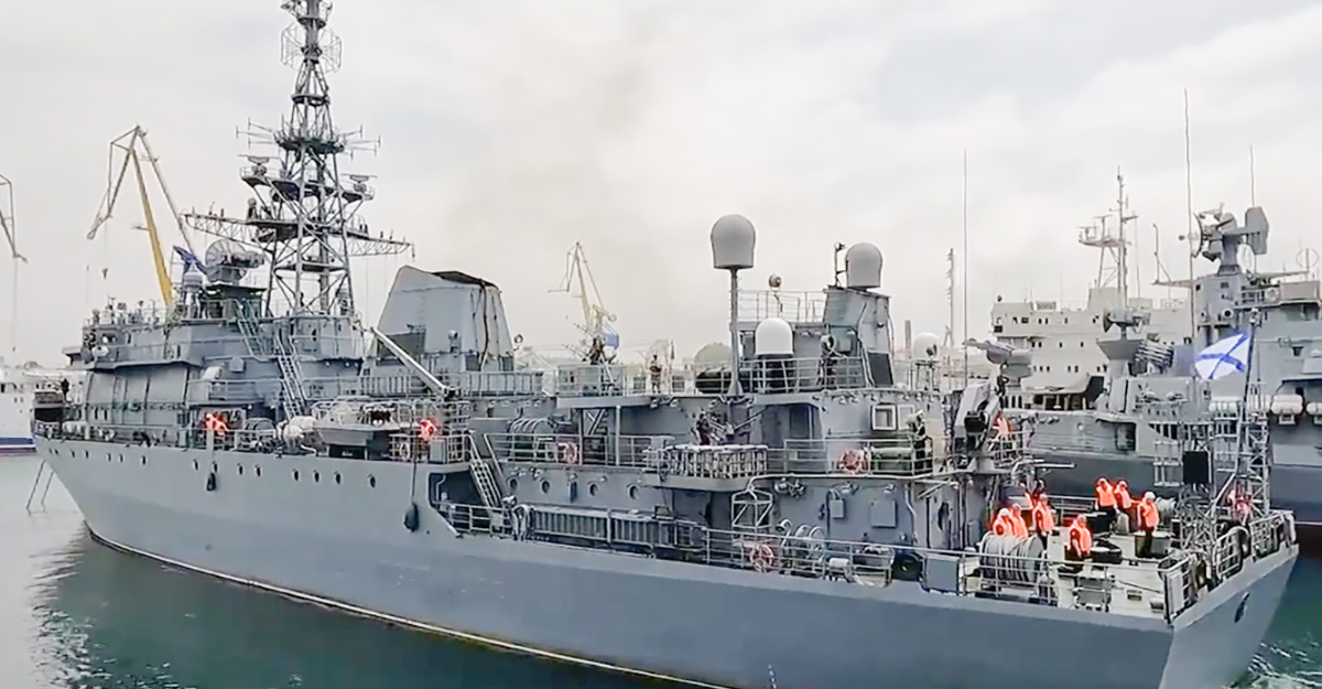 Venemaa avaldas video laevast, mis Ukraina andmetel sai tabamuse