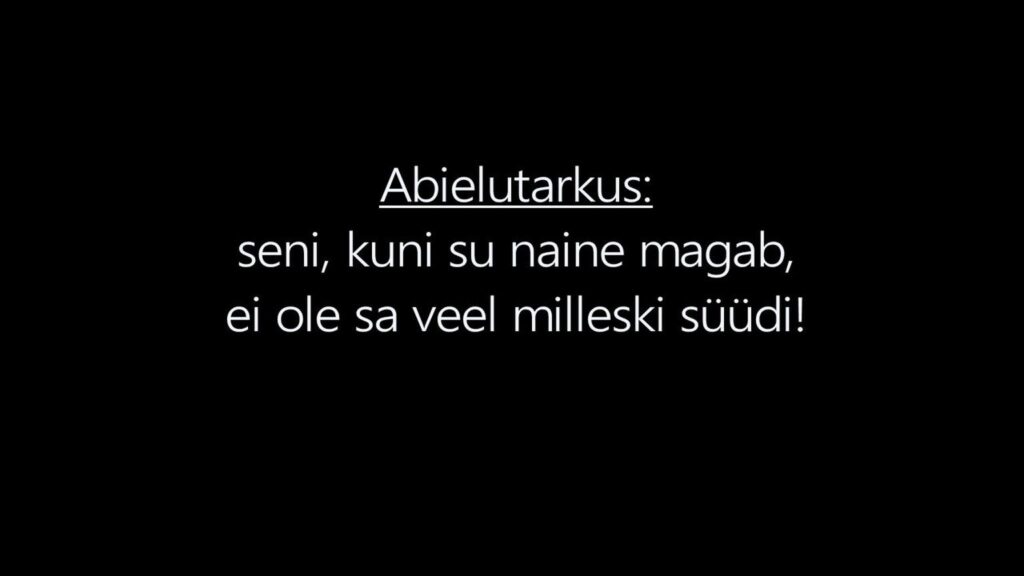 Seni, kuni su naine magab