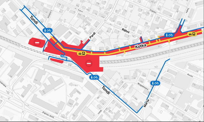 Fotod: Tondi ülesõit ja Hobujaama ristmik Tallinnas läksid liiklusele kinni