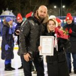 В Курске на «Студенческой ночи» в парке катались на коньках и играли в снежное регби