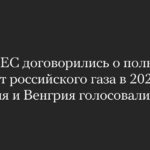 Страны ЕС договорились о полном отказе от российского газа в 2027 году. Словакия и Венгрия голосовали против