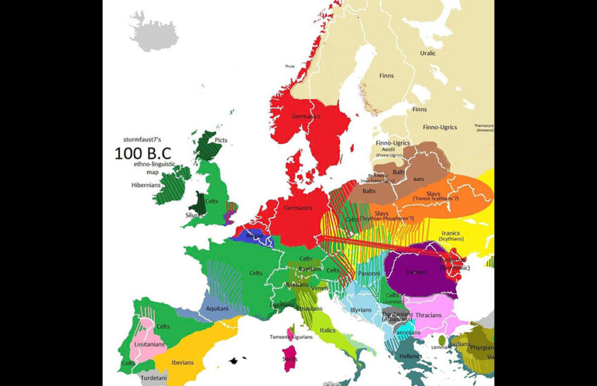 Euroopa kaart aastal 100 e.m.a.