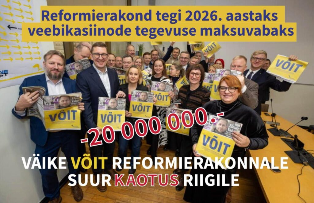Reformierakonnale võit, rahvale kaotus: eputamise asemel tuleks kotid kokku pakkida