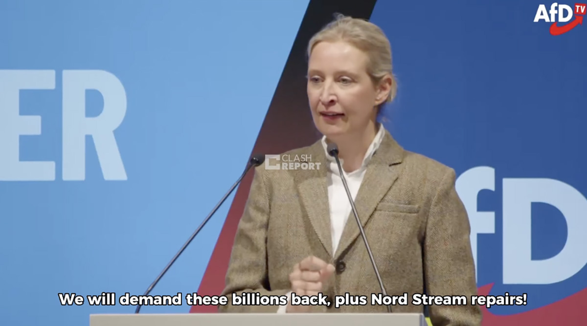 Saksa populaarseima erakonna juht: Me nõuame Ukrainale antud miljardid tagasi, pluss Nord Streami remont