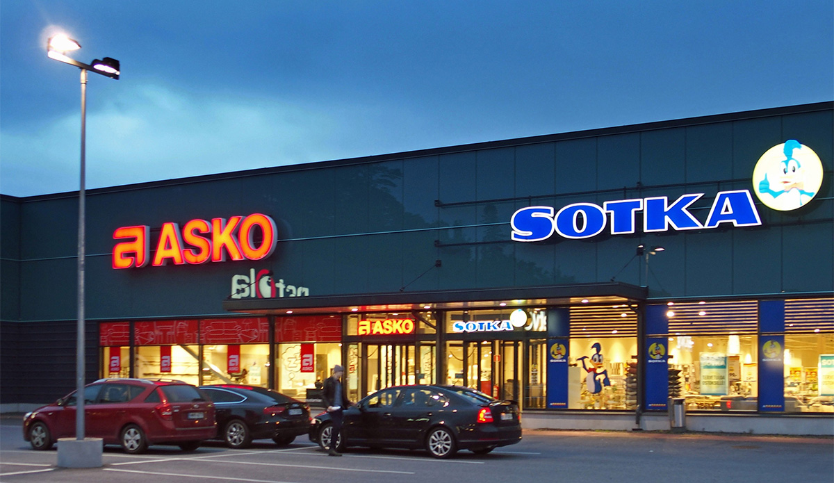 Asko ja Sotka pankrot jätab Soomes tühjaks suure hulga kaubanduspinda