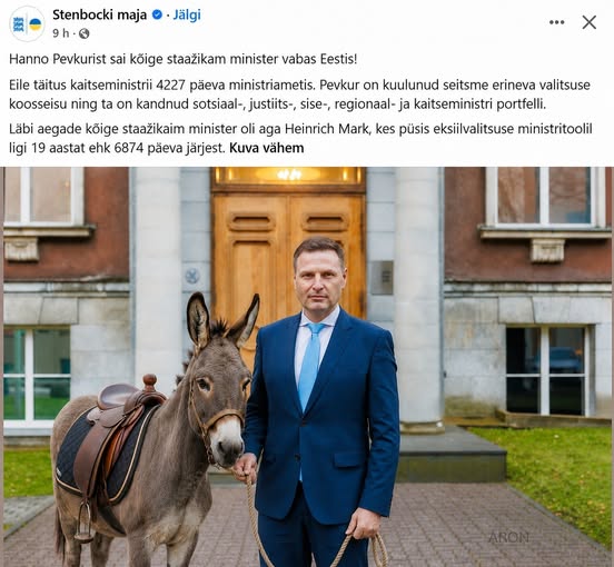 Eesti staažikaim minister tühikargamise valdkonnas