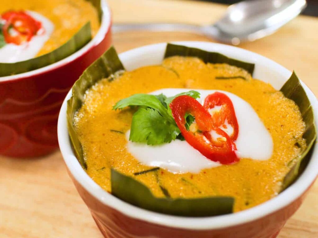 Thai Steamed Red Curry (haw mok)