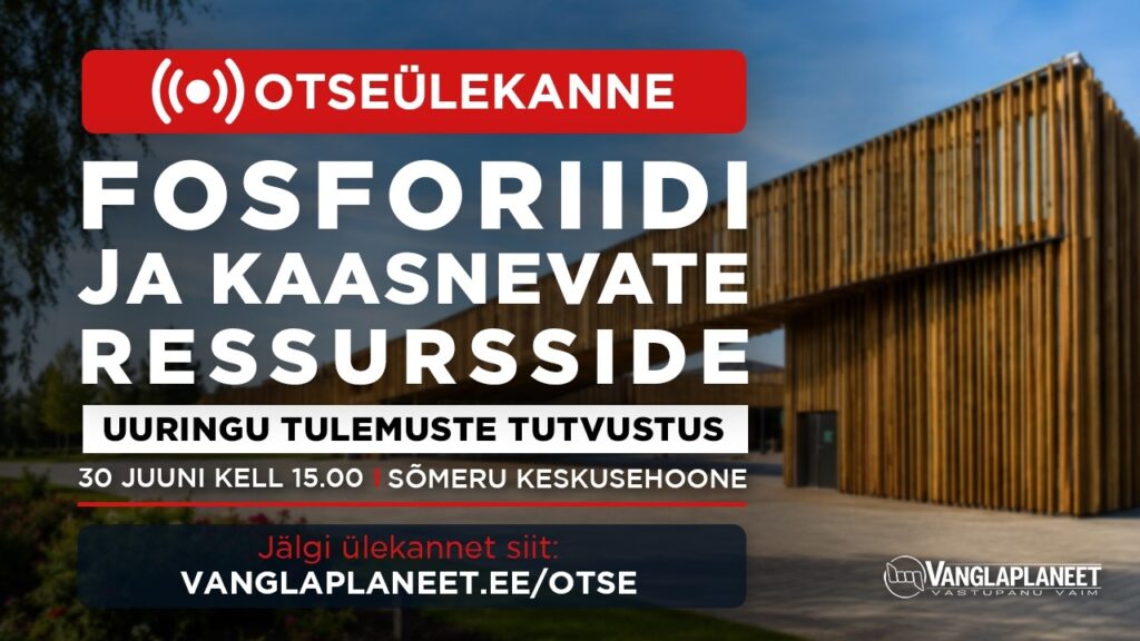 Vanglaplaneet teeb otseülekande Sõmerul toimuvalt fosforiidi uuringu tulemusi tutvustavalt seminarilt