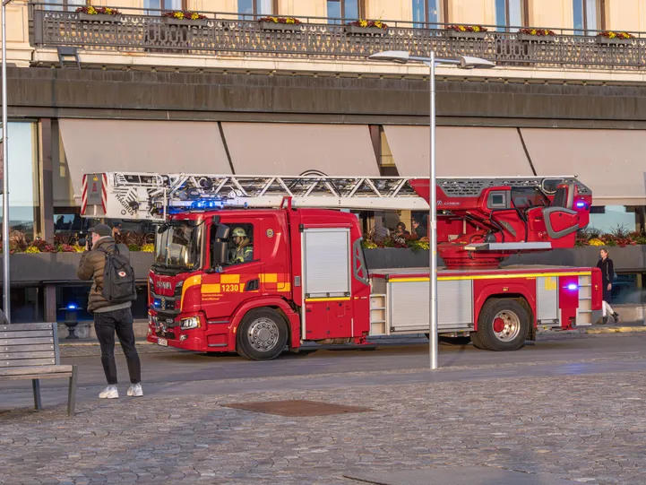 Tuletõrjeauto Rootsi pealinnas Stockholmis. Foto pole seotud kõnealuse juhtumiga.